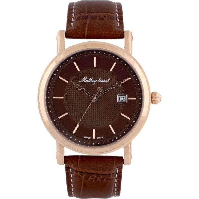 Mathey-Tissot City Leather Strap Brown Dial Quartz HB611251PM Men's Watch Mathey-Tissot City Leather Strap Brown Dial Quartz HB611251PM Men's Watch