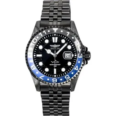 Invicta Pro Diver Stainless Steel Black Dial Quartz 30627 100M Men's Watch