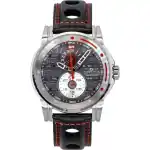 Invicta Racing Leather Strap Skeleton Black Dial Quartz 47533 Men's Watch
