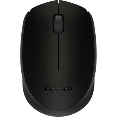Logitech M171 Wireless Mouse – Compact Ambidextrous Design, 2.4 GHz USB Nano Receiver, 12-Month Battery Life, 1000 DPI Optical Tracking – Black/Grey (910-004424)