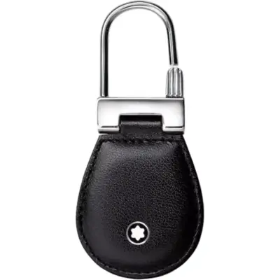 Montblanc Meisterstück Deep Shine Black Leather Key Fob – Unisex Luxury Accessory (MB130072)