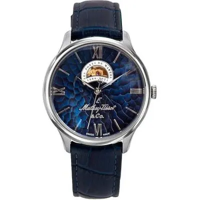 Mathey-Tissot Edmond Limited Edition Open Heart Blue Dial Automatic MC1886ABU Men's Watch