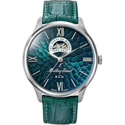 Mathey-Tissot Edmond Limited Edition Open Heart Green Dial Automatic MC1886AV Men's Watch
