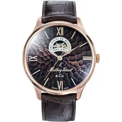 Mathey-Tissot Edmond Limited Edition Open Heart Brown Dial Automatic MC1886PI Men's Watch Mathey-Tissot Edmond Limited Edition Open Heart Brown Dial Automatic MC1886PI Men's Watch