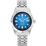 Mathey-Tissot Mergulhador Stainless Steel Blue Dial Automatic Diver's MRG1 200M Men's Watch With Extra Strap