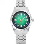 Mathey-Tissot Mergulhador Stainless Steel Green Dial Automatic Diver's MRG2 200M Men's Watch With Extra Strap