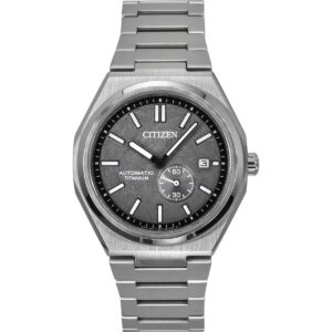 Citizen Zenshin Super Titanium Grey Dial Automatic NJ0180-80H 100M Men's Watch