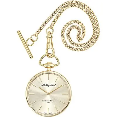Mathey-Tissot Gold Tone Stainless Steel Champagne Dial Quartz P1PDI Unisex Pocket Watch
