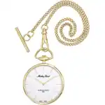 Mathey-Tissot Gold Tone Stainless Steel White Dial Quartz P2PI Unisex Pocket Watch