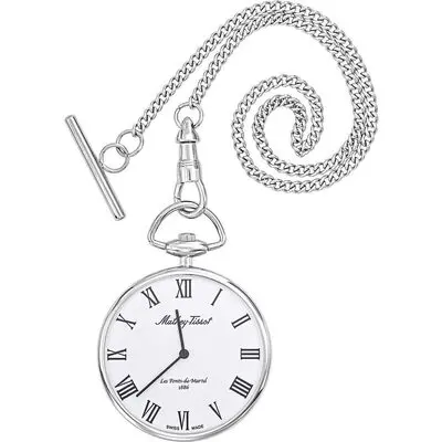 Mathey-Tissot Stainless Steel White Dial Quartz P3ABR Unisex Pocket Watch