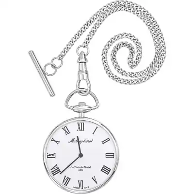 Mathey-Tissot Stainless Steel White Dial Quartz P3ABR Unisex Pocket Watch