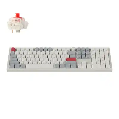 Keychron Q6 Max QMK/VIA Wireless Custom Mechanical Keyboard OSA Gateron Red Jupiter Switches - Shell White