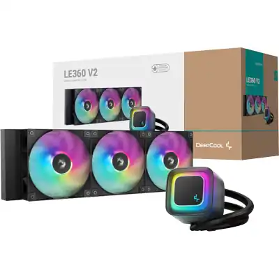 DeepCool LE360 V2 ARGB 360mm AIO Liquid Cooler - Black