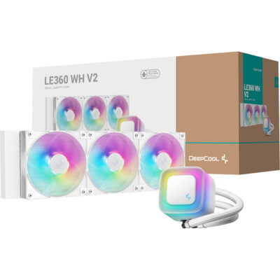 DeepCool LE360 V2 ARGB 360mm AIO Liquid Cooler - White
