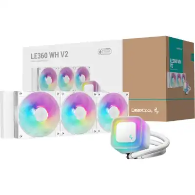 DeepCool LE360 V2 ARGB 360mm AIO Liquid Cooler - White