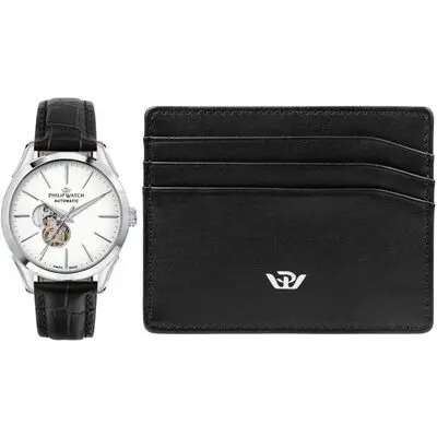 Philip Watch Classic Automatic - Swiss Made - Special Pack (watch + Cardholder) (R8221217006) Men WATCHES