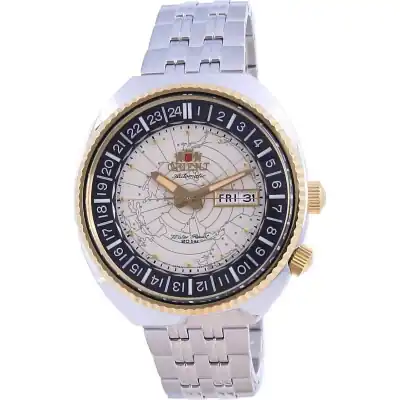 Orient World Map Revival Stainless Steel Automatic Diver's RA-AA0E01S19B 200M Men's Watch
