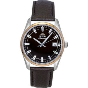 Orient Stretto Leather Strap Brown Dial Automatic RA-AC0R03Y Men's Watch