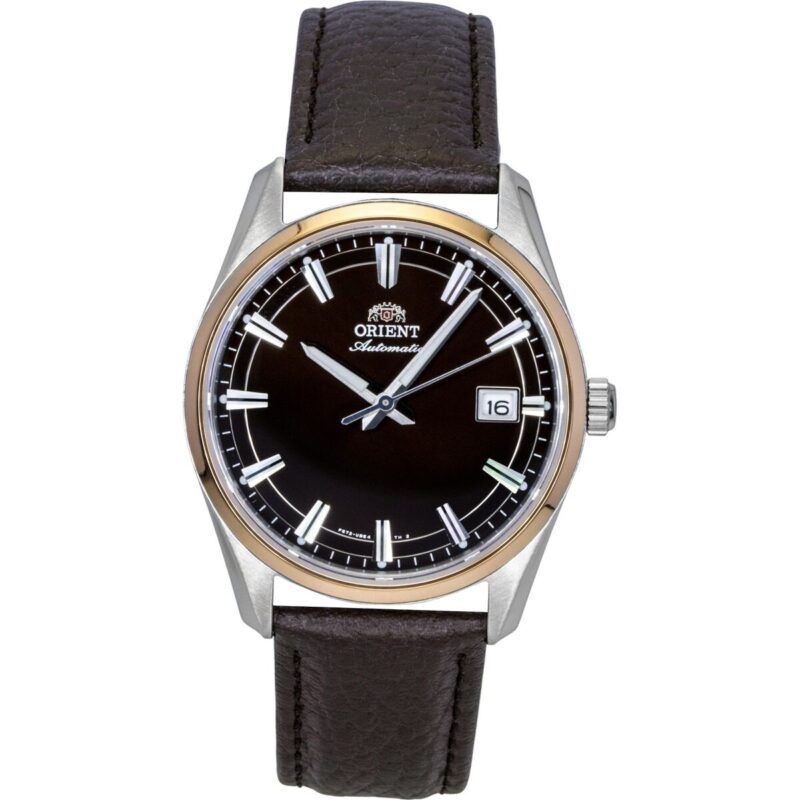 Orient Stretto Leather Strap Brown Dial Automatic RA-AC0R03Y Men's Watch