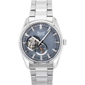 Orient Stretto 75th Anniversary Limited Edition Stainless Steel Open Heart Grey Dial Automatic RA-AR0012N Men's Watch