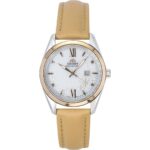 Orient Stretto Leather Strap White Dial Solar RA-WG0604S Men's Watch