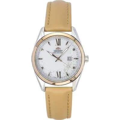 Orient Stretto Leather Strap White Dial Solar RA-WG0604S Men's Watch