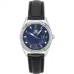 Orient Stretto Leather Strap Blue Dial Solar RA-WG0605L Women's Watch