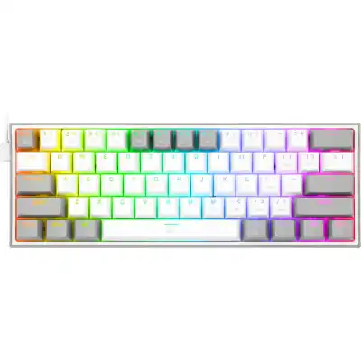 Redragon K617 FIZZ 60% Wired RGB Gaming Keyboard - White/Grey (RD-K617-RGB-WG)