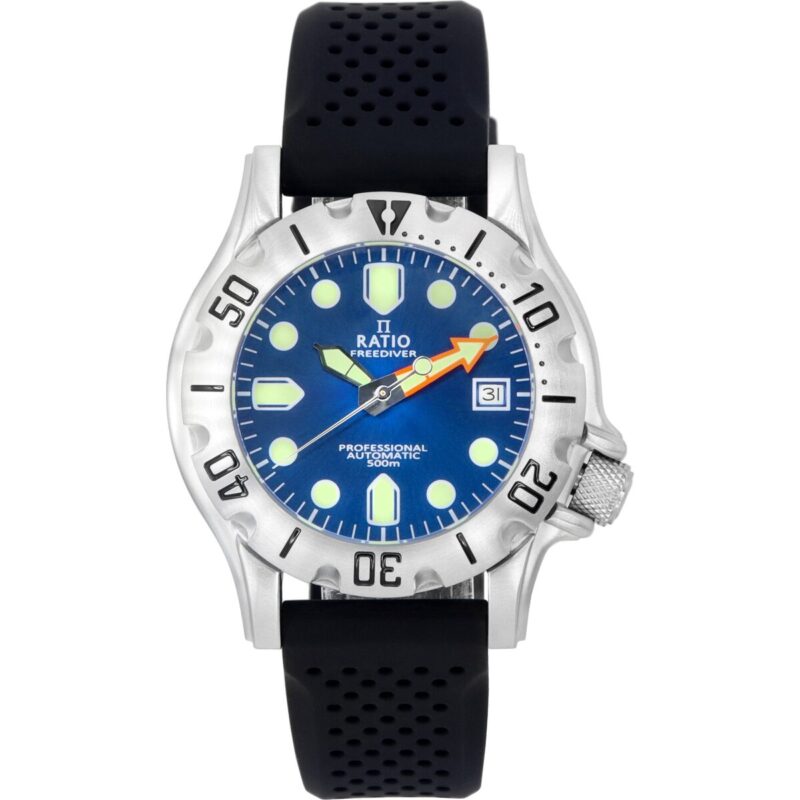 Ratio FreeDiver Professional Sapphire Blue Sunray Dial Automatic RTF013 500M Men's Watch