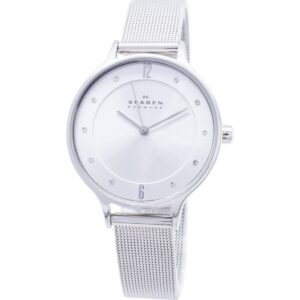 Skagen Anita Silver Dial Swarovski Crystal Mesh Bracelet SKW2149 Women's Watch