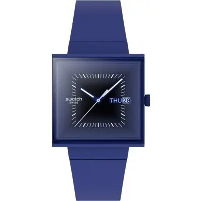 Swatch Squarely Blacklight (SO34N700) Unisex WATCHES