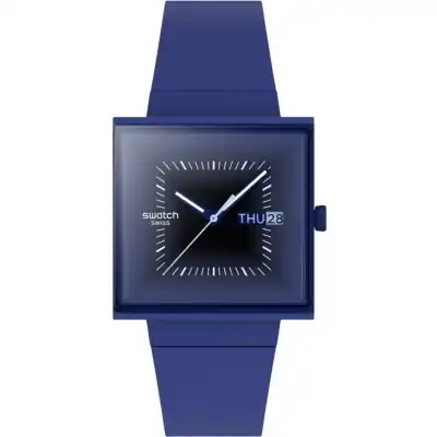 Swatch Squarely Blacklight (SO34N700) Unisex WATCHES