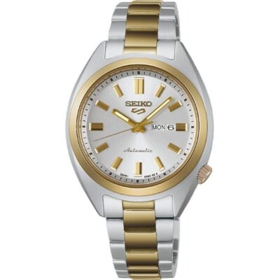 Seiko 5 Sports Hebitama SNXS Stainless Steel Silver Dial Automatic SRE024K1 100M Women's Watch