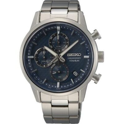 Seiko Discover More Titanium Chronograph Quartz SSB387P1 100M Men's Watch