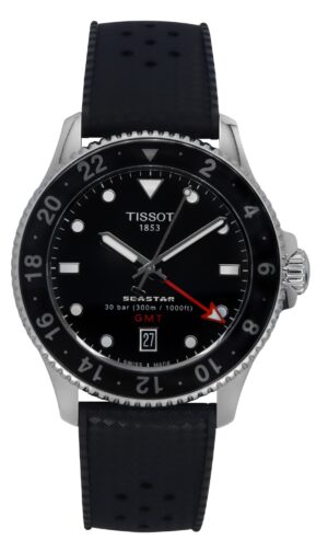 Tissot Seastar 1000 GMT Rubber Strap Black Dial Quartz Diver's T120.852.17.051.00 300M Men's Watch
