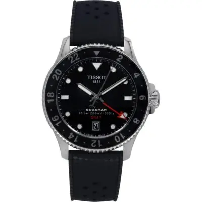 Tissot Seastar 1000 GMT Rubber Strap Black Dial Quartz Diver's T120.852.17.051.00 300M Men's Watch