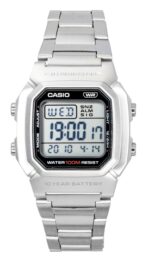 Casio Digital Stainless Steel Bracelet Quartz W-800HD-1AV 100M Men's Watch