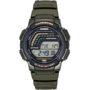 Casio Digital Resin Strap Quartz WS-1800-3AV 100M Men's Watch