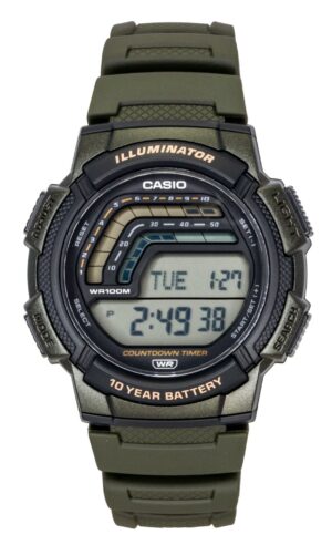 Casio Digital Resin Strap Quartz WS-1800-3AV 100M Men's Watch