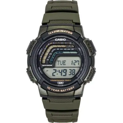 Casio Digital Resin Strap Quartz WS-1800-3AV 100M Men's Watch