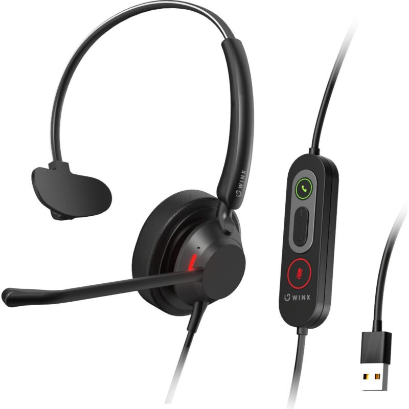 WX-HS113_WINX-CALL-Pro-Wireless-Noise-Cancelling-Mic-Headset-Black_wr_01a WINX CALL Pro 2 Mono AI Noise Cancelling Headset (WX-HS113) (WX-HS113)