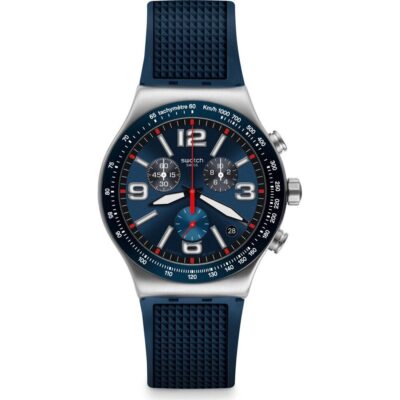 Swatch Blue Grid (YVS454) Unisex WATCHES