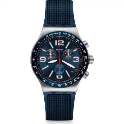 Swatch Blue Grid (YVS454) Unisex WATCHES