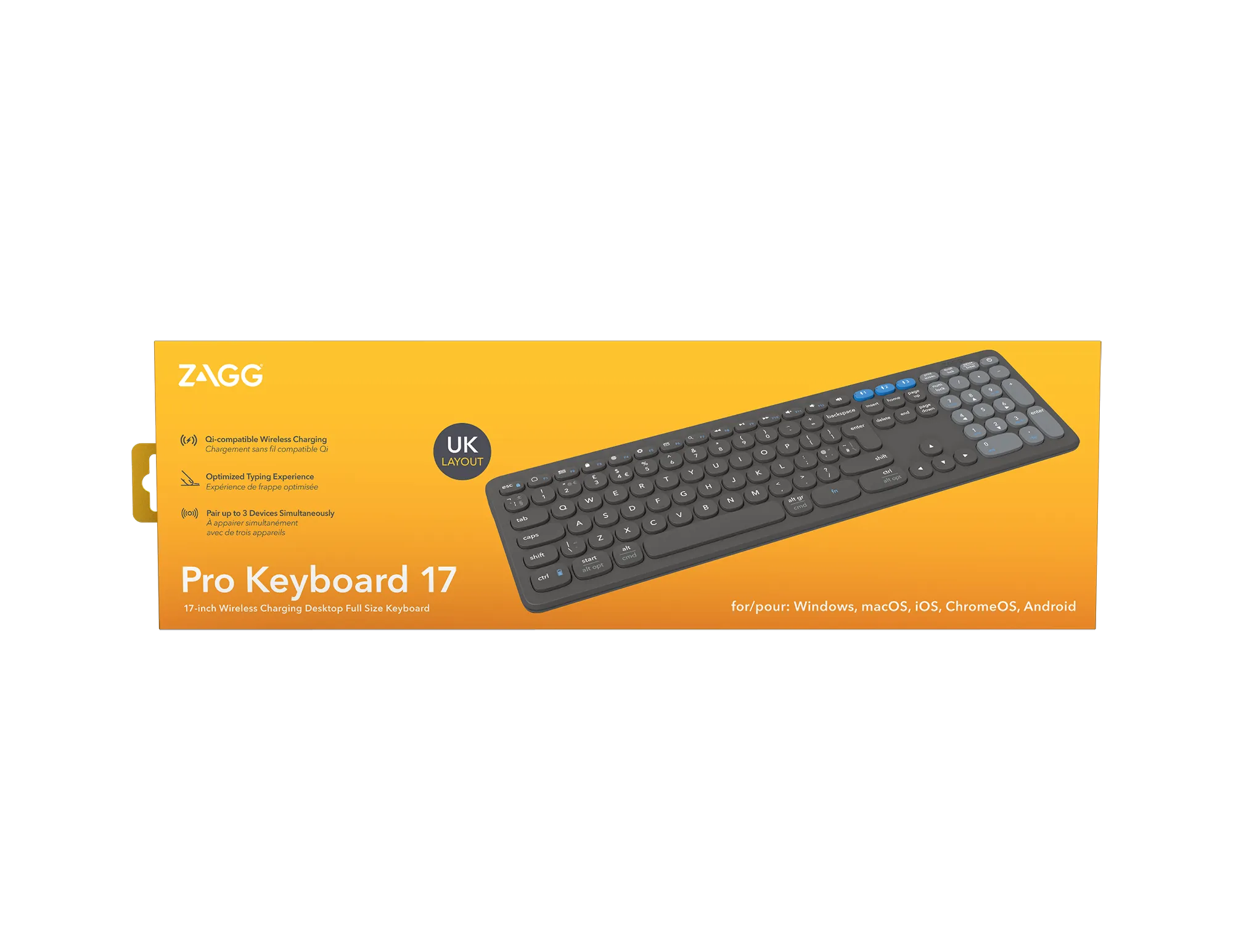 ZAGG Pro Keyboard 17'' Full Size-Charcoal-UK 3 ZAGG Pro Keyboard 17'' Full Size-Charcoal-UK - Image 3