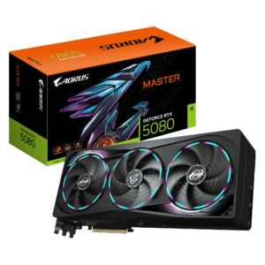 GIGABYTE nVidia GeForce RTX 5080 AORUS MASTER OC  - 16GB GDDR7; 256-Bit Memory Bus; 1x HDMI; 3x DisplayPort; Min 850W PSU. .