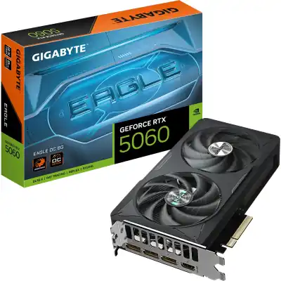 GIGABYTE nVidia GeForce RTX 5060 EAGLE OC 8GB - 8GB GDDR7; 128-Bit Memory Bus; 1x HDMI; 3x DisplayPort .