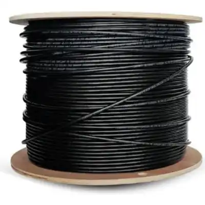 CAT5E SOLID 500M STP UV BLACK / OUTDOOR SHIELDED