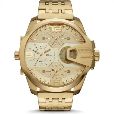 Diesel Men's Chronograph Watch (DZ7447) - Stainless Steel Ion-Plated Gold Case, Stainless Steel Ion-Plated Gold Strap, 54mm