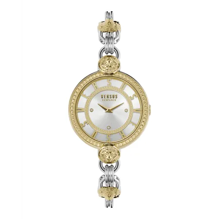 Versus Versace Les Docks 36mm Women’s Jewelry Watch – IP Yellow Gold & Silver Two-Tone Case with Lion Head Bracelet (VSPLL2324)