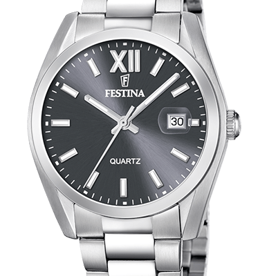 Festina Classic Stainless Steel Grey Dial Quartz F20707-3 Men's Watch